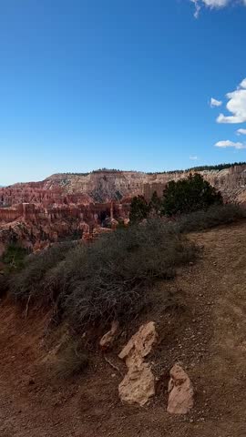 Sandy Trail Leading Into Hoodoo-Filled Canyon  (Bryce Canyon National Park, Utah, USA)