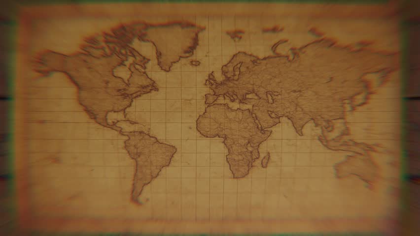 High-quality animation of an antique world map gradually unfolding and fully revealed. Perfect for history, exploration, or vintage-themed projects and backgrounds.