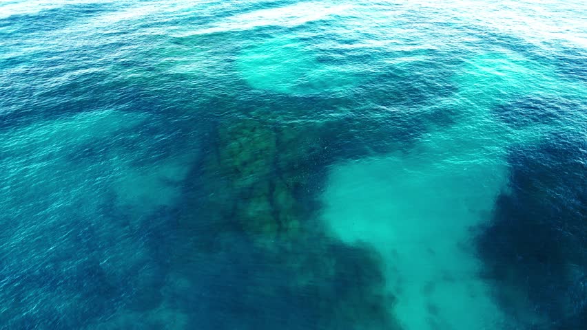 Turquoise Sea And Coral Reef In NSW, Australia - Drone Shot