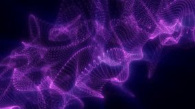 Vivid purple glowing particles form an intricate dynamic mesh in dark space, resembling a flowing digital network - Powered by Shutterstock - Get 15% off with code: PIKWIZARD15
