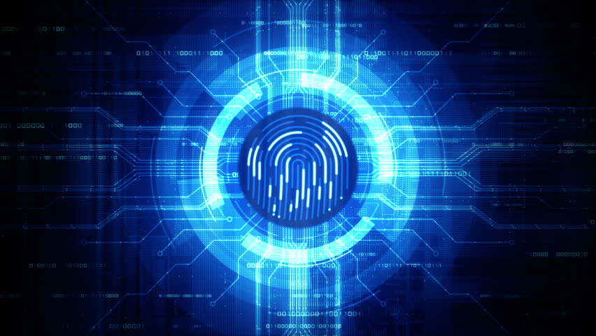 Biometric fingerprint scan glowing on a high-tech digital circuit board background, symbolizing data security, access control, and identity verification. - Powered by Shutterstock - Get 15% off with code: PIKWIZARD15