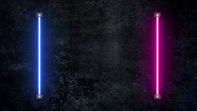 neon lights pink and blue fluorescent lamp flicker frame on concrete wall abstract technology and streaming blank 4k animation - Powered by Shutterstock - Get 15% off with code: PIKWIZARD15