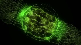 Green sphere consisting of points and lines. Modern wireframe elements. Technology grid sphere. 3d rendering. - Powered by Shutterstock - Get 15% off with code: PIKWIZARD15