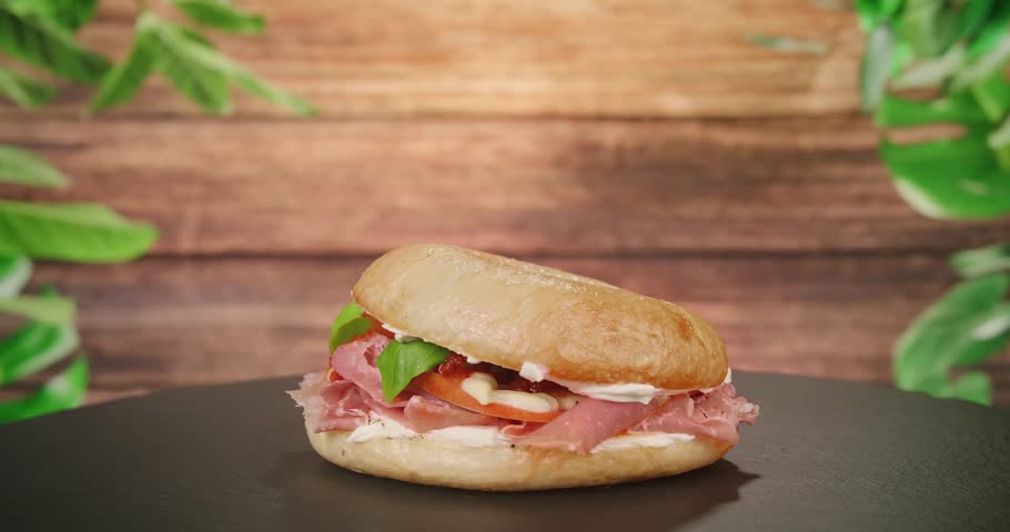 "High-Quality Display Footage Featuring Freshly Sliced Cheese and Lunch Meat Deli Cuts Arranged in a Clean Presentation—Perfect for Grocery Ads, Food Promos, Supermarket Displays, and Culinary
