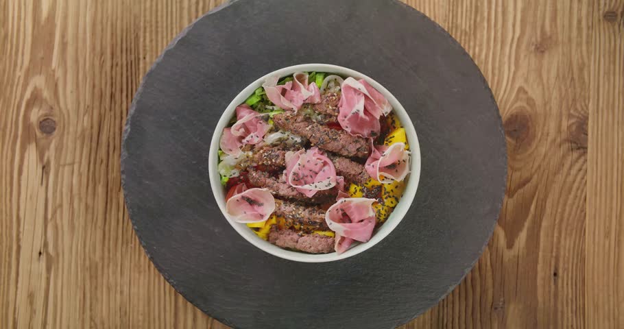 plating, meal, spinning, top shot, food, gourmet, dish, overhead, culinary, presentation, elegant, top view, restaurant, cooking, food styling, food content, plated dish, fine dining, chef plate