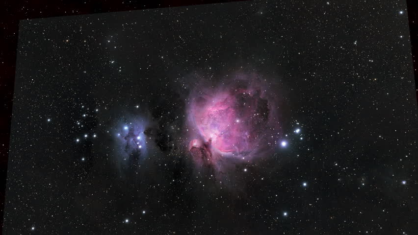 Cosmic Journey to Orion Nebula . High quality 4k footage