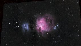 Cosmic Journey to Orion Nebula . High quality 4k footage - Powered by Shutterstock - Get 15% off with code: PIKWIZARD15
