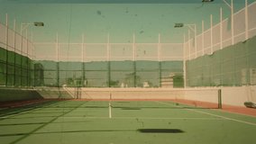 Tennis court background with retro effect, Tennis background with old noise effect. - Powered by Shutterstock - Get 15% off with code: PIKWIZARD15