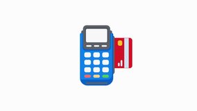 Footage animation shows blue payment terminal with green check mark approval success. - Powered by Shutterstock - Get 15% off with code: PIKWIZARD15