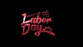 Happy labor day text animation. Handwritten animated text on red color. Great for events, festivals, and celebrations.  - Powered by Shutterstock - Get 15% off with code: PIKWIZARD15
