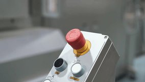 Essential factory safety equipment including pressure gauges, emergency stop buttons, and alarm sirens to ensure operational control and worker protection - Powered by Shutterstock - Get 15% off with code: PIKWIZARD15