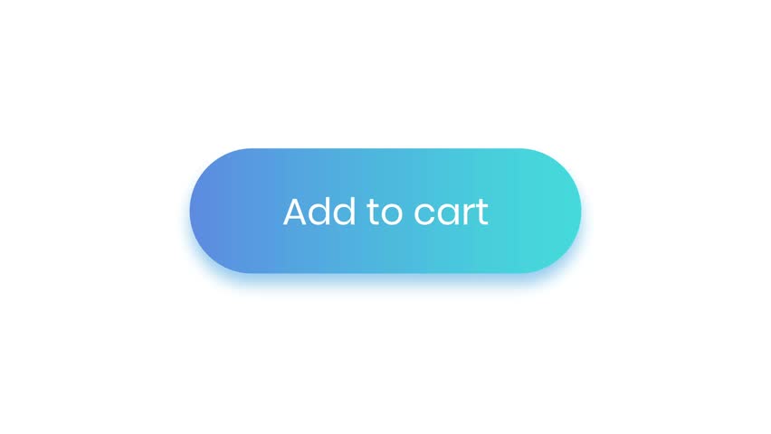 4K animation of cursor clicking add to cart button on white background