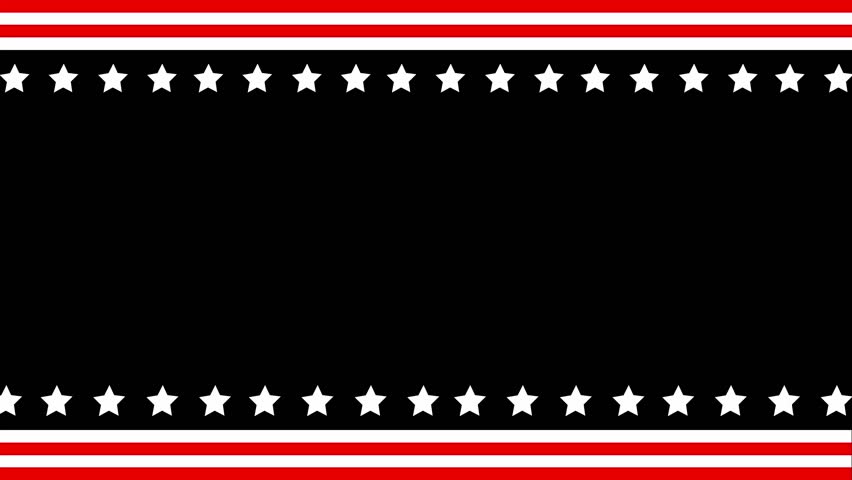 Animated Bold and iconic design featuring rows of stars bordered by red, black, and white stripes, perfect for themes of patriotism, decoration, or celebrations.