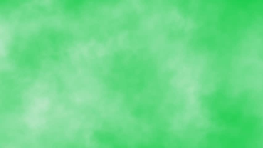 White cloud, smoke passing left to right animation, moving smoke, cloud animation effect on green screen background