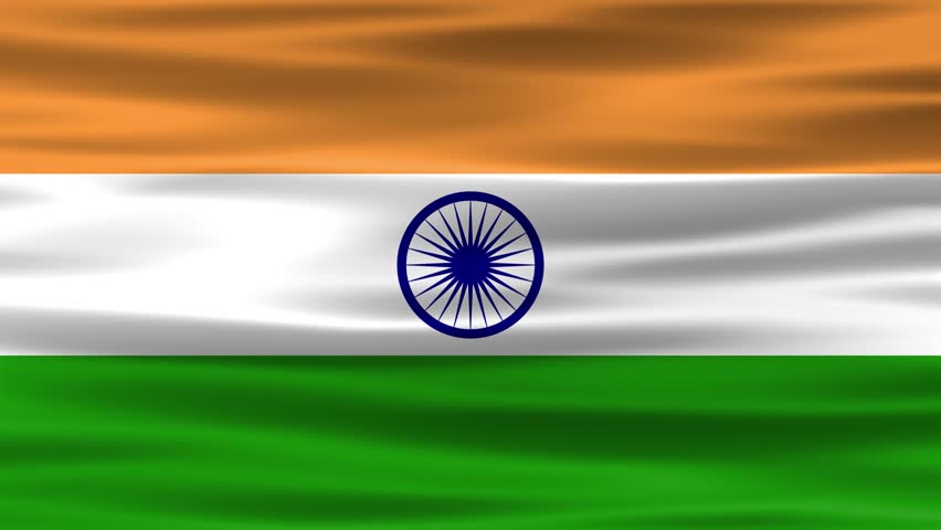 decorated Indian flag with lines, circles and liquidy shapes in flag colour. concept for greetings and national holiday celebration.