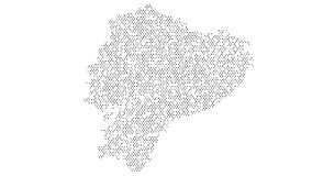 Ecuador map from particles, dots. Digital silhouette. Abstract animation background. - Powered by Shutterstock - Get 15% off with code: PIKWIZARD15