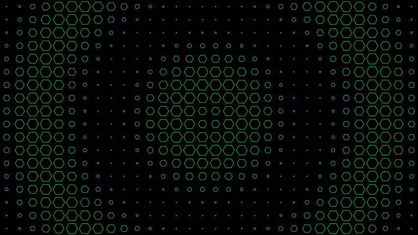 Futuristic Hexagon Grid Pattern with Wave Animation Seamless Loop Background