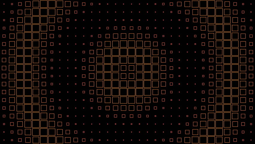 Glowing Red and Orange Square Pattern with Wave Effect Seamless Loop