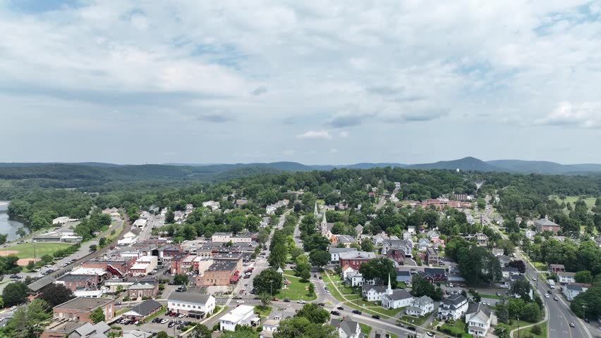 New Milford Town Green from Above