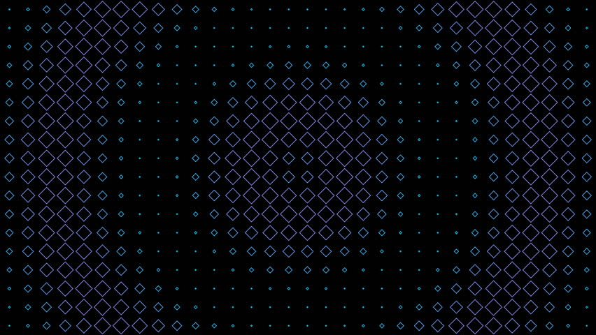 Neon Diamond Pattern with Cyan and Purple Wave Motion Seamless Loop