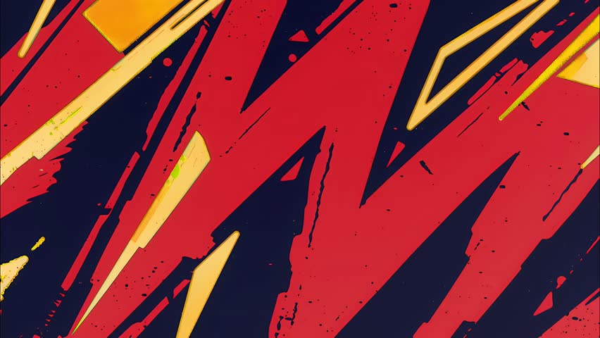 Neon cartoon animation with dynamic zigzag lines, glowing bolts, and comic-style impact bursts. Ideal for retro-inspired visuals, glitch edits, and punk-inspired design.