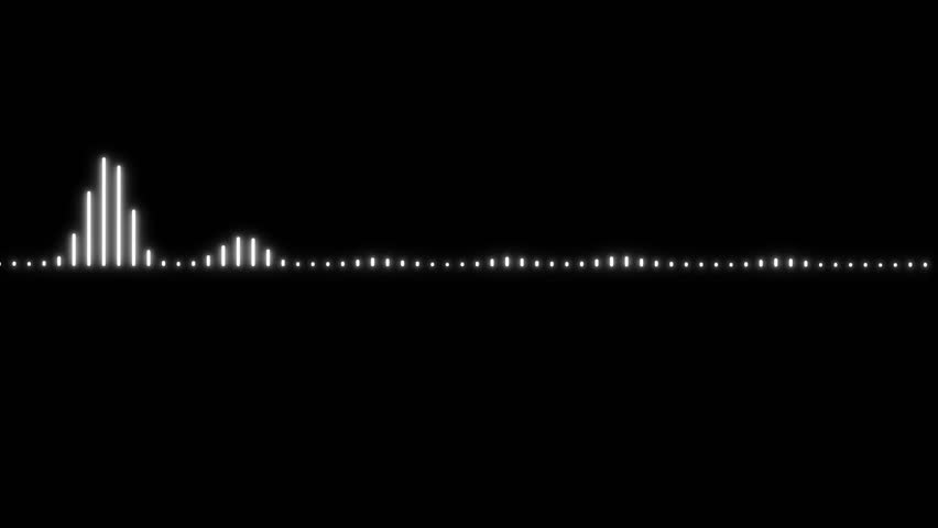 Music audio spectrum on balck background