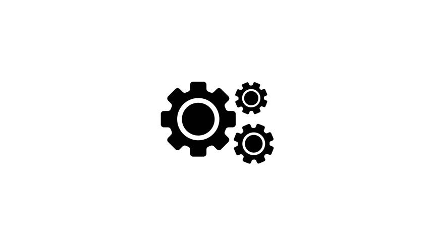 Looped Animation of Rotating Cogwheel Gears for Engineering and Industrial Concepts
