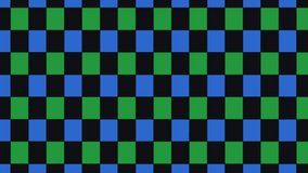 Vibrant Checkerboard Pattern – Seamless Grid of Alternating Blue, Green, and Black Squares with Modern Pixelated Design and Smooth Slide Animation for Dynamic Visual Effect - Powered by Shutterstock - Get 15% off with code: PIKWIZARD15