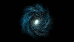 Spinning abstract blue energy vortex, magical portal on black background - Powered by Shutterstock - Get 15% off with code: PIKWIZARD15