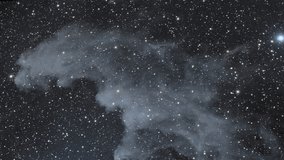 Flying through cosmos to the Witch Head Nebula IC2118. High quality 4k footage - Powered by Shutterstock - Get 15% off with code: PIKWIZARD15