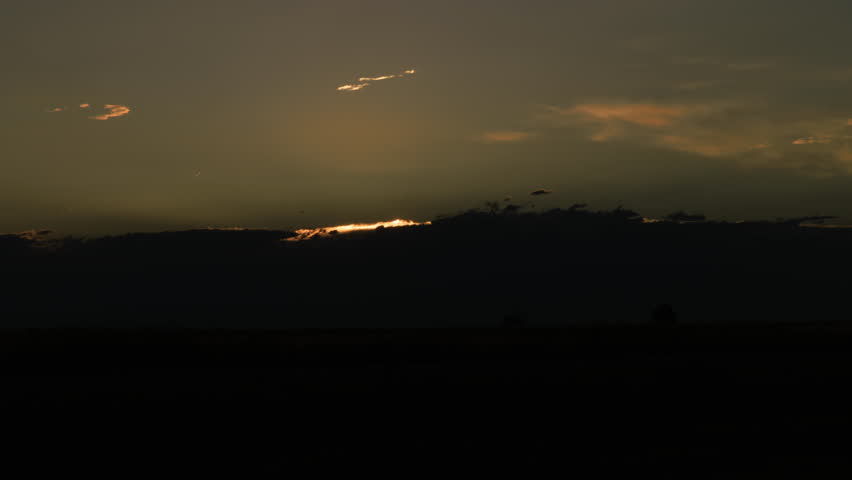Sun Breaking Through Storm Clouds Timelapse Zoom In