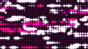 Animation of red, pink, and white LED dots flashing over a dark grid background with a vibrant party feel. - Powered by Shutterstock - Get 15% off with code: PIKWIZARD15