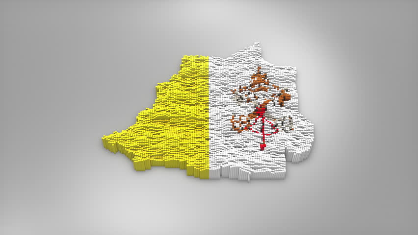Vatican City country opener intro with 3d bars forming the map with Waving Flag Design which useful for news, political events, sports intros and presentation.