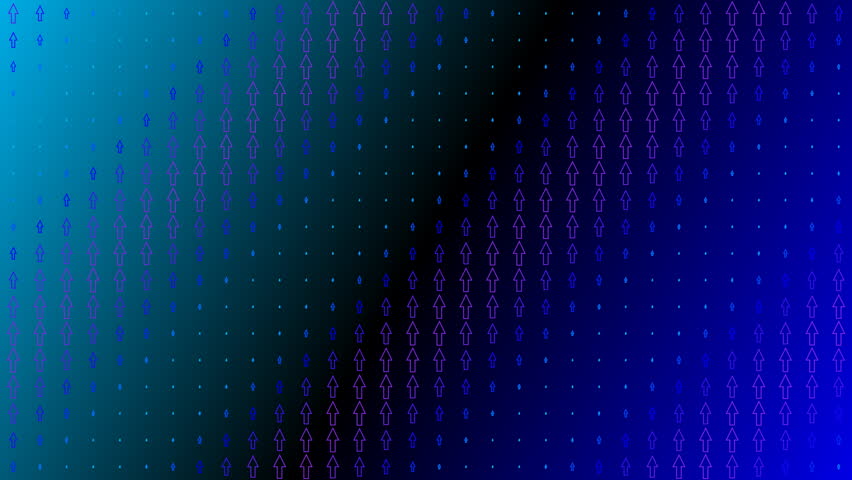 Upward Arrows Grid with Diagonal Color Shifting Wave