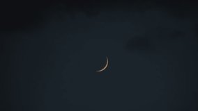Crescent young Moon with stars, planets and some clouds. - Powered by Shutterstock - Get 15% off with code: PIKWIZARD15