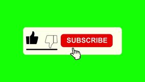 Social Media Engagement Icons on Green Screen – Subscribed Button Click with Notifications.  Social media engagement icons animation on green screen background.  - Powered by Shutterstock - Get 15% off with code: PIKWIZARD15