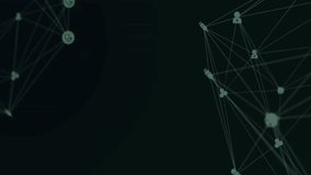 Dark backdrop starting golden helix forming as green network icons rising linking data to molecules. Futuristic, technology, innovation, digital, connectivity, science, network - Powered by Shutterstock - Get 15% off with code: PIKWIZARD15