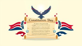 Constitution day usa scroll, art video illustration. - Powered by Shutterstock - Get 15% off with code: PIKWIZARD15