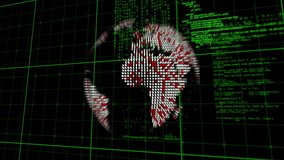 Grid animating, clock emerging, Earth data-cloud rotating, dissolving then reforming for analytics. Futuristic, technology, animation, visualization, data, digital, motion - Powered by Shutterstock - Get 15% off with code: PIKWIZARD15