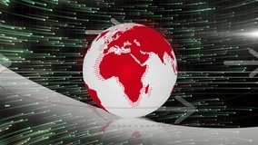 On start, globe rotating to show continents while light streaks flowing for viewing global data. Abstract, technology, futuristic, motion, data, digital, connectivity - Powered by Shutterstock - Get 15% off with code: PIKWIZARD15