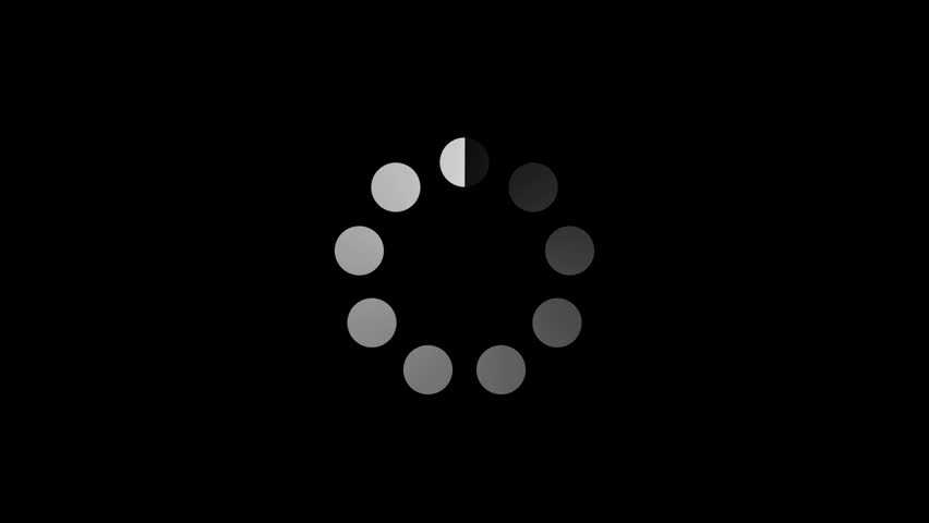Minimalist Circular Loading Spinner with Fading Dots . UIUX Icon - Greyscale Ajax Loader Animation. Infinite Loop A Modern Dot Chaser Loading Animation 4K