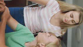 Animation of social media icons over happy couple embracing at home. global social media, digital interface and technology concept digitally generated video. - Powered by Shutterstock - Get 15% off with code: PIKWIZARD15