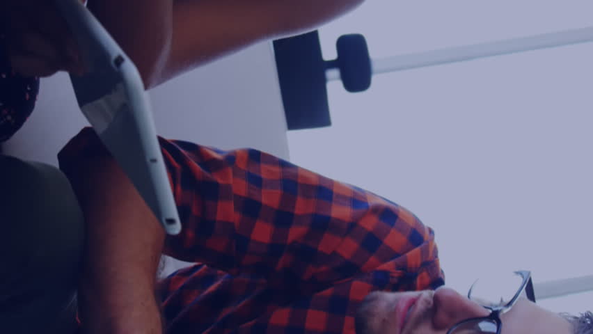 Animation of financial data processing over diverse group of business people. global business, finances, data processing and digital interface concept digitally generated video. - Powered by Shutterstock - Get 15% off with code: PIKWIZARD15