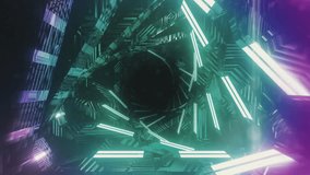 Animation of green neon circular scanner processing over spinning lights. Network, data, digital interface, connection, processing and communication, digitally generated video. - Powered by Shutterstock - Get 15% off with code: PIKWIZARD15