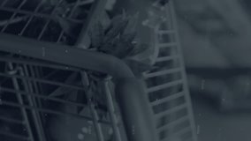 Financial data processing and world map against shopping cart in grocery store. Global finance and business technology concept - Powered by Shutterstock - Get 15% off with code: PIKWIZARD15