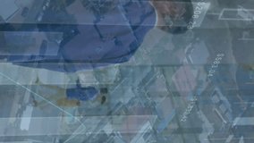 Animation of financial graphs over back view of businessmen walking in office. Business, working in office, finance and economy concept digitally generated video. - Powered by Shutterstock - Get 15% off with code: PIKWIZARD15