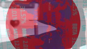 Animation of stock market data processing against caucasian fit woman working out at the gym. Global economy and fitness technology concept - Powered by Shutterstock - Get 15% off with code: PIKWIZARD15