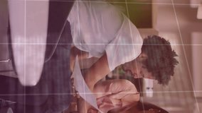 Animation of deleting files over diverse female and male coworkers in office. Business, finance, data processing and technology concept digitally generated video. - Powered by Shutterstock - Get 15% off with code: PIKWIZARD15