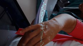 Animation of graphs over caucasian female teacher and class of diverse pupils. School, education, finance and learning with technology concept digitally generated video. - Powered by Shutterstock - Get 15% off with code: PIKWIZARD15