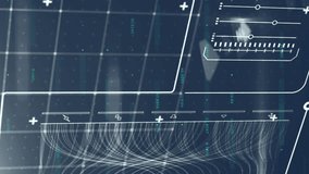 Animation of data processing and shapes on blue background. Global business finances digital interface and data processing concept digitally generated video. - Powered by Shutterstock - Get 15% off with code: PIKWIZARD15